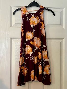 Fighting Eel girls dress in Plum Protea, size 10
